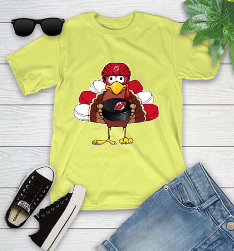 New Jersey Devils Turkey Thanksgiving Day Youth T-Shirt 8