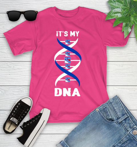 New York Rangers NHL Hockey It's My DNA Sports Youth T-Shirt 11