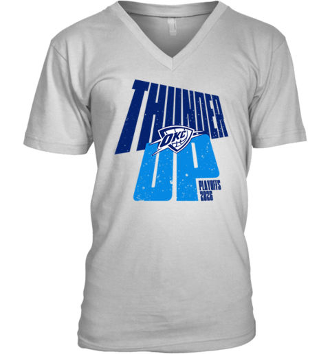 Oklahoma City Thunder Up Playoffs 2025 V-Neck T-Shirt