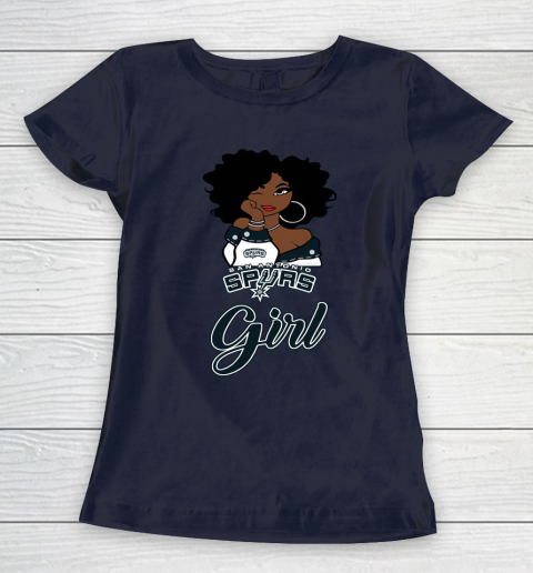 San Antonio Spurs Girl NBA Women's T-Shirt 4