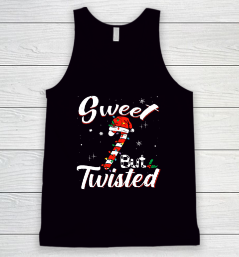 Sweet But Twisted Funny Christmas Candy Cane Xmas Holiday Tank Top