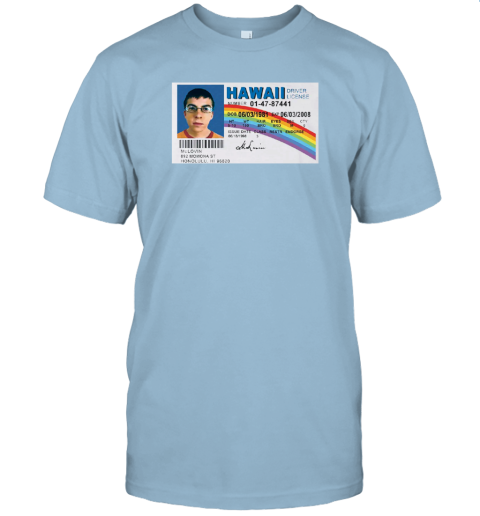 mclovin hawaii id shirt