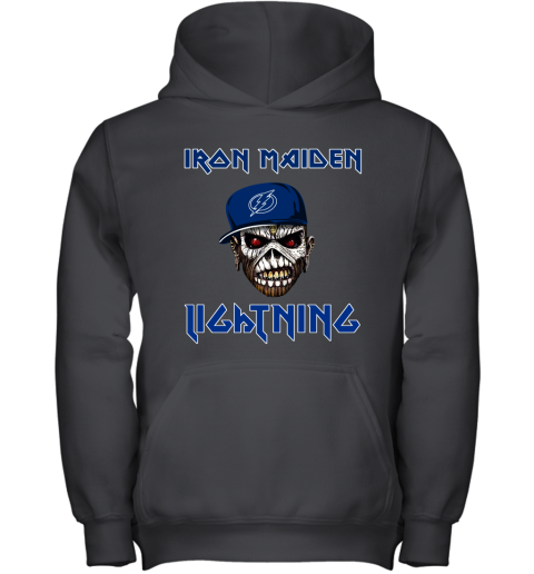 NHL Tampa Bay Lightning Iron Maiden Rock Band Music Hockey Sports mIZXsVtuq0r youth hoodie 43 95 151514 front black