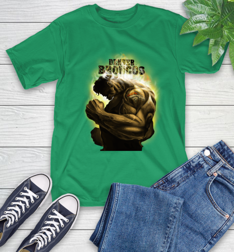 Denver Broncos NFL Football Hulk Marvel Avengers Sports T-Shirt 7