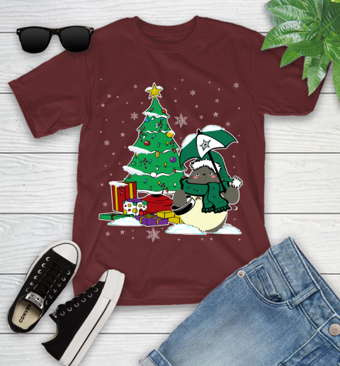 Dallas Stars NHL Hockey Cute Tonari No Totoro Christmas Sports Youth T-Shirt 14