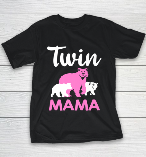 Funny Twin Mom Gift For Women Mother Cool Mama Bear And Cubs Youth T-Shirt