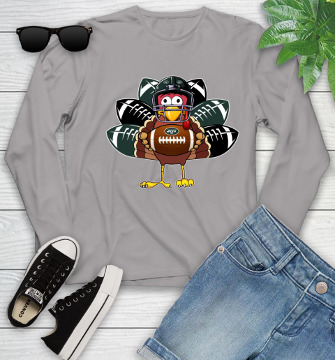 New York Jets Turkey Thanksgiving Day Youth Long Sleeve 5