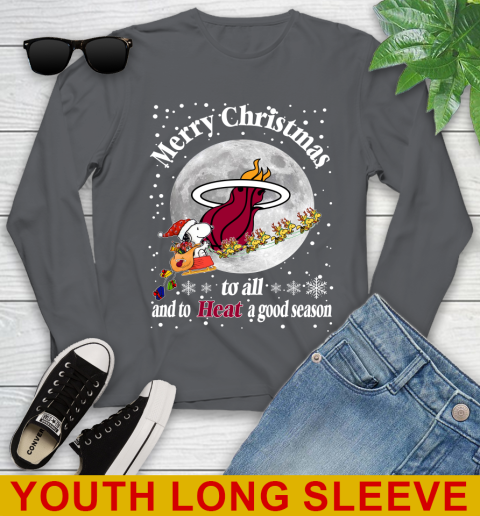 Miami Heat Merry Christmas To All And To Heat A Good Season NBA Basketball Sports Youth Long Sleeve 9