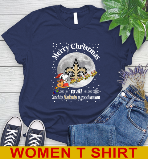 New Orleans Saints Merry Christmas To All And To Saints A Good Season NFL Football Sports Women's T-Shirt 12