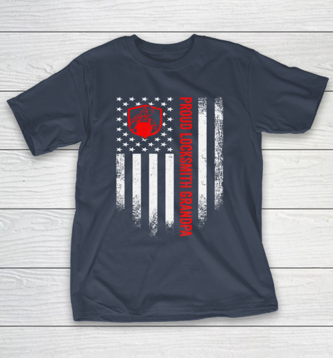 GrandFather gift shirt Vintage USA American Flag Proud Locksmith Grandpa Distressed T Shirt T-Shirt 3