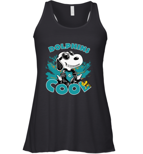 Miami Dolphins Snoopy Joe Cool We're Awesome Shirts Racerback Tank