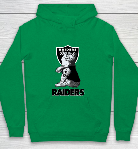 NFL Football My Cat Loves Oakland Raiders Youth Hoodie 4