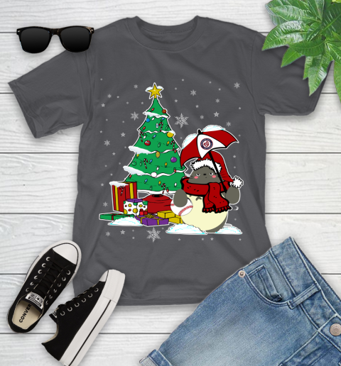 Washington Nationals MLB Baseball Cute Tonari No Totoro Christmas Sports Youth T-Shirt 6