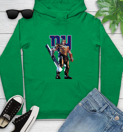 NFL Thanos Gauntlet Avengers Endgame Football New York Giants Youth Hoodie 7