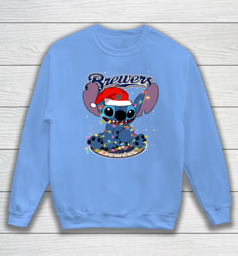 Milwaukee Brewers MLB noel stitch Baseball Christmas Sweatshirt 7