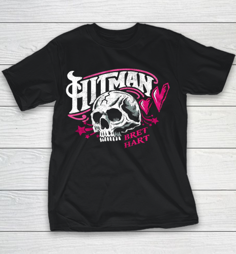 Skull Hit man Bret Hart WWE for fans and lovers vintage Youth T-Shirt