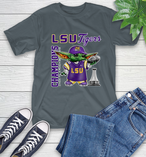 Baby Yoda LSU Tigers Champion Shirt 7