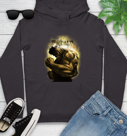 Oklahoma City Thunder NBA Basketball Hulk Marvel Avengers Sports Youth Hoodie 8