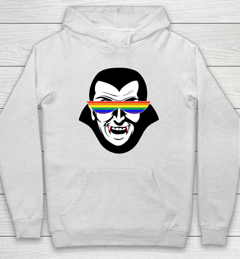 Gay Dracula Rainbow Sunglasses Vampire LGBT Hoodie