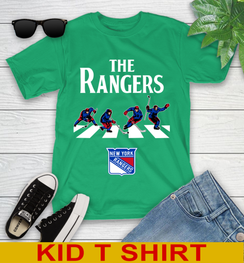 NHL Hockey New York Rangers The Beatles Rock Band Shirt Youth T-Shirt 7