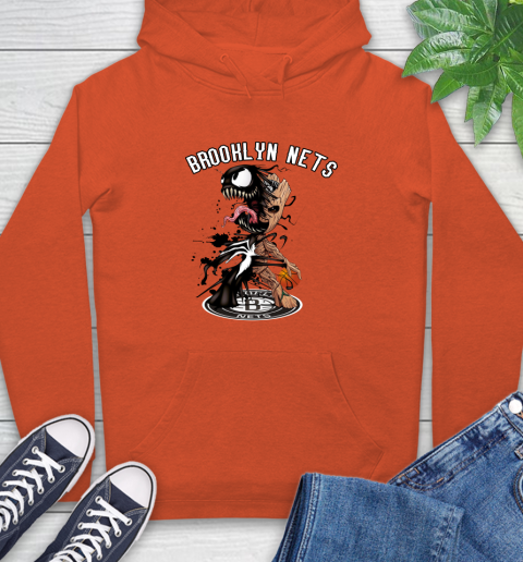 NBA Brooklyn Nets Basketball Venom Groot Guardians Of The Galaxy Hoodie 5