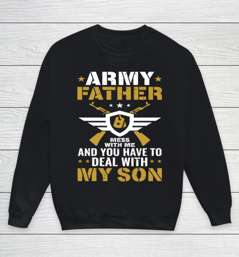 Father's Day Funny Gift Ideas Apparel  Military Rifle Dog Tags Dad Father T Shirt Youth Sweatshirt