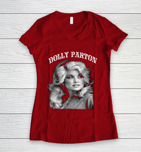 Dolly Parton Classic Vintage Women's V-Neck T-Shirt 8