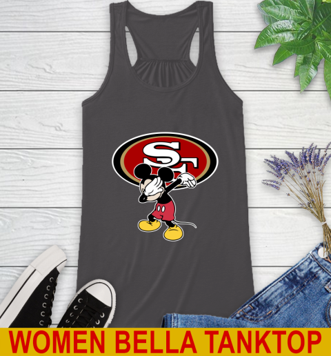 San Francisco 49ers NFL Football Dabbing Mickey Disney Sports Racerback Tank 12