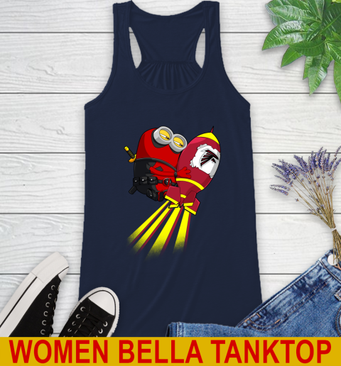 NFL Football Atlanta Falcons Deadpool Minion Marvel Shirt Racerback Tank 9