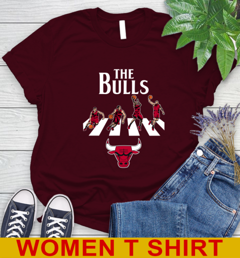 NBA Basketball Chicago Bulls The Beatles Rock Band Shirt Women's T-Shirt - Image 7