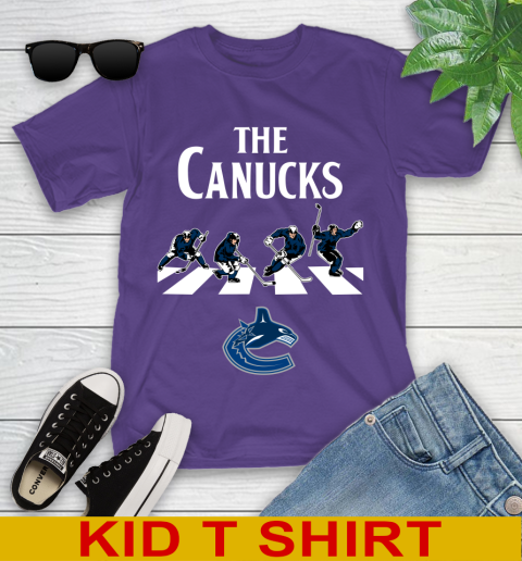 NHL Hockey Vancouver Canucks The Beatles Rock Band Shirt Youth T-Shirt 3