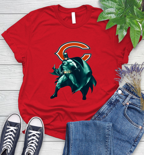 NFL Batman Football Sports Chicago Bears Women's T-Shirt 9