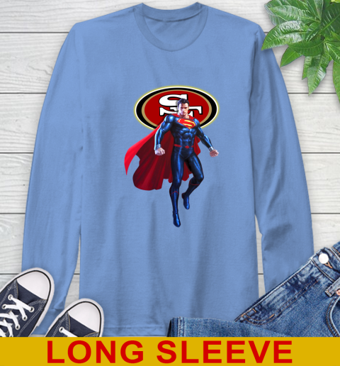 NFL Superman DC Sports Football San Francisco 49ers Long Sleeve T-Shirt 11