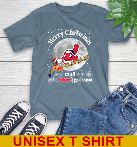 Cleveland Indians Merry Christmas To All And To Indians A Good Season MLB Baseball Sports T-Shirt 8