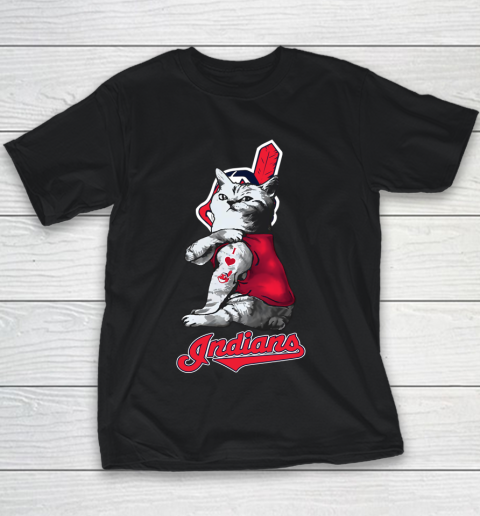 MLB Baseball My Cat Loves Cleveland Indians Youth T-Shirt