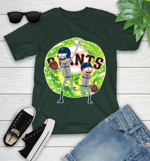 MLB San Francisco Giants Rick And Morty Baseball Sports Youth T-Shirt 5