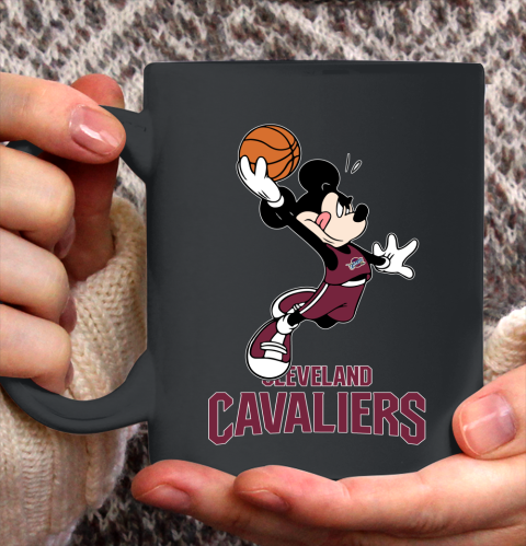 NBA Basketball Cleveland Cavaliers Cheerful Mickey Mouse Shirt Ceramic Mug 15oz