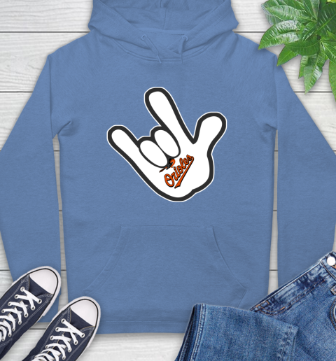 Baltimore Orioles MLB Baseball Mickey Rock Hand Disney Hoodie 11