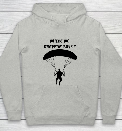 Fortnite Tshirt Where we droppin Boys Youth Hoodie