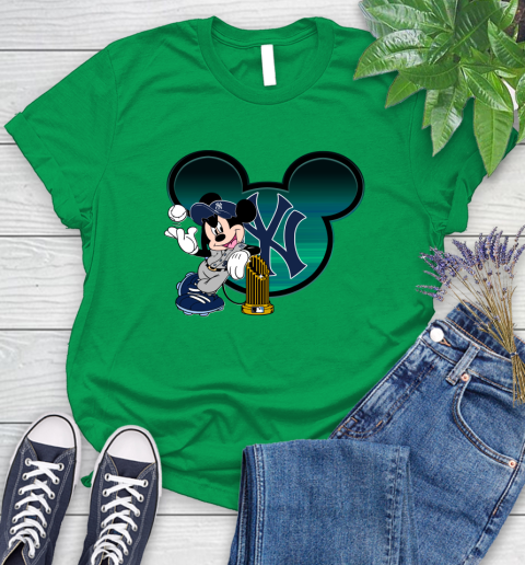 MLB New York Yankees The Commissioner's Trophy Mickey Mouse Disney Women's T-Shirt 6