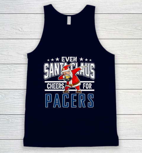 Indiana Pacers Even Santa Claus Cheers For Christmas NBA Tank Top 2