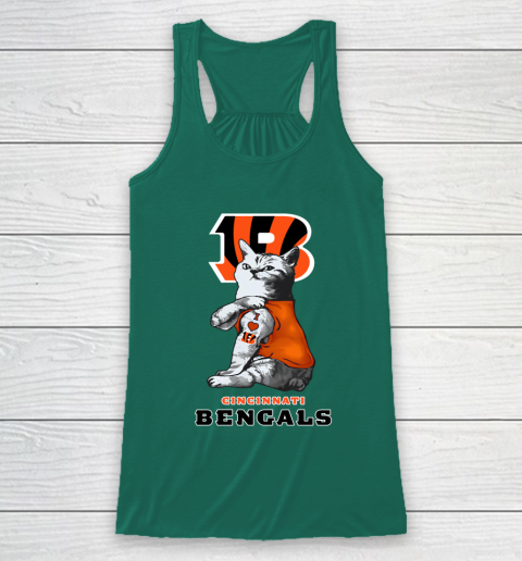 NFL Football My Cat Loves Cincinnati Bengals Racerback Tank 5