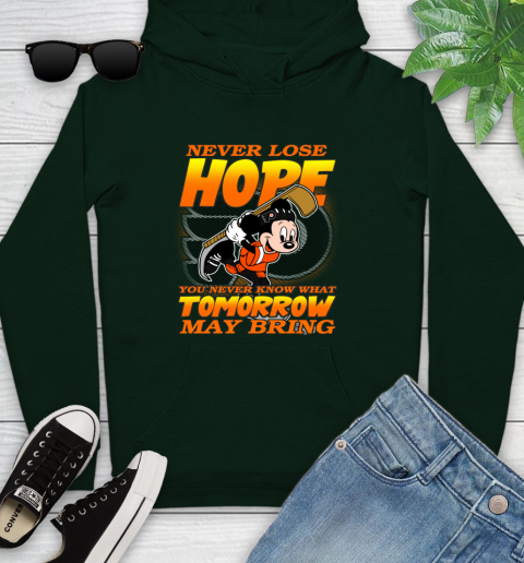 Philadelphia Flyers NHL Hockey ootball Mickey Disney Never Lose Hope Youth Hoodie 14