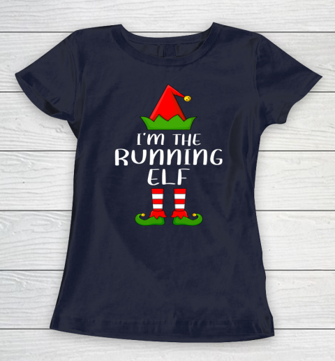 Funny Family Christmas Shirts I'm The Running Elf Christmas Women's T-Shirt 2