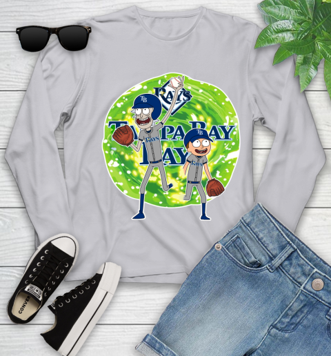 MLB Tampa Bay Rays Rick And Morty Baseball Sports Youth Long Sleeve 5