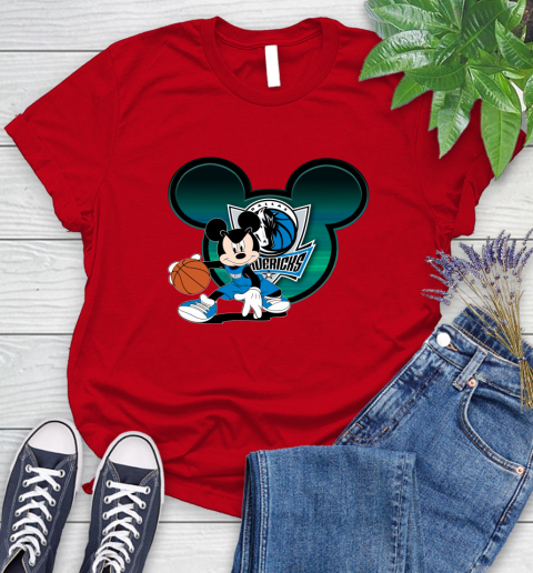 NBA Dallas Mavericks Mickey Mouse Disney Basketball Women's T-Shirt 9