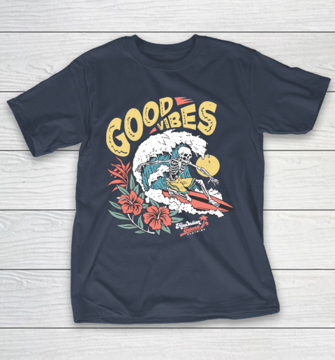 Good Vibes Skeleton Surfer T-Shirt 3