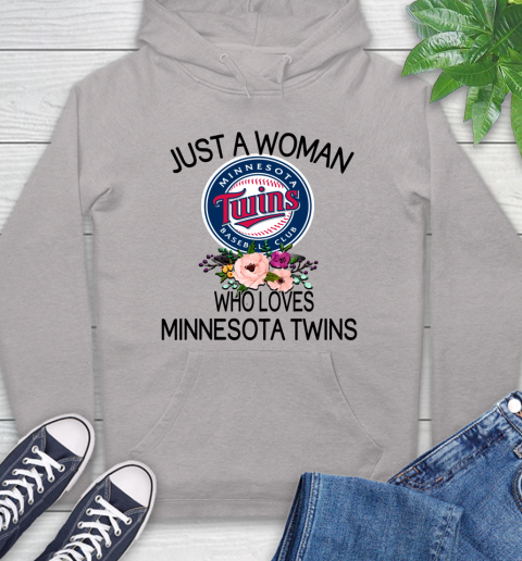 MLB Just A Woman Who Loves Minnesota Twins Baseball Sports Hoodie 10