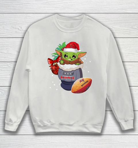 Tampa Bay Buccaneers Christmas Baby Yoda Star Wars Funny Happy NFL Sweatshirt 5