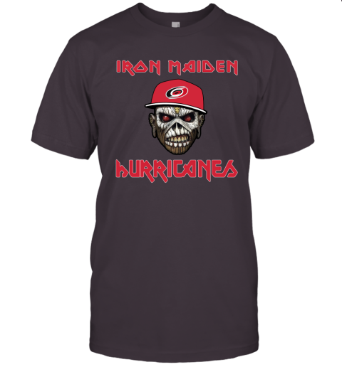 NHL Carolina Hurricanes Iron Maiden Rock Band Music Hockey Sports Unisex Jersey Tee